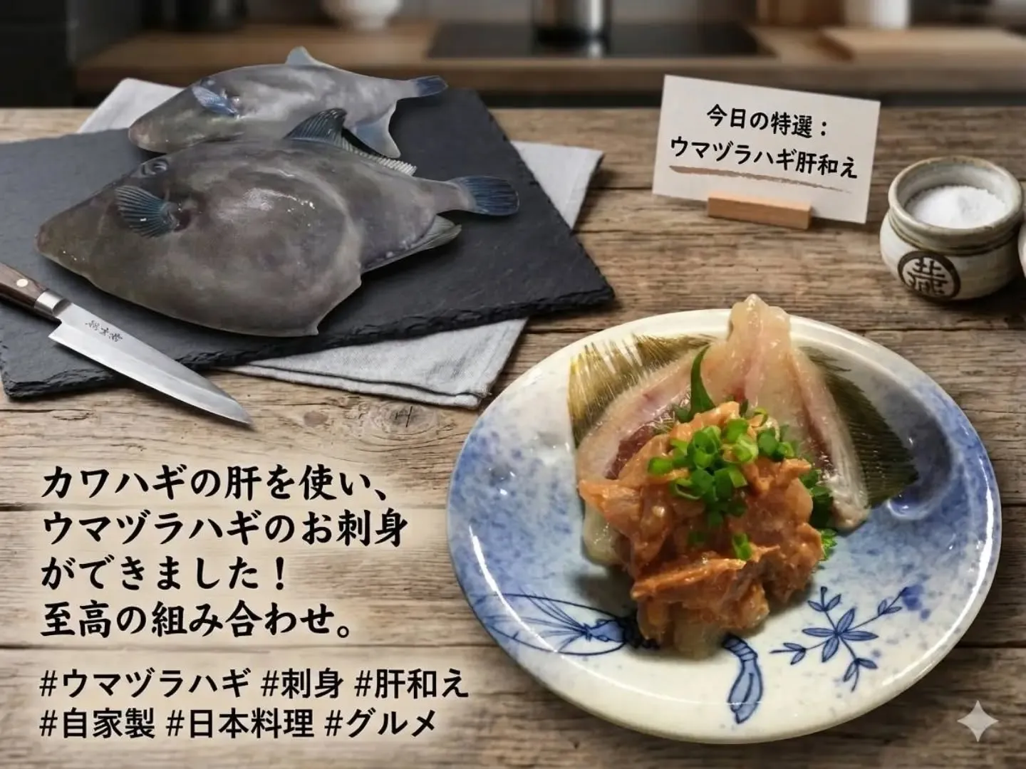 ​【本日の特選】ウマヅラハギの肝和え
